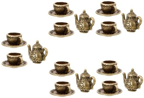 Lurrose 5 Sets Dollhouse Tea Cup Tiny Tea Cups Tiny Teacup Doll Teacup Miniature Teapot Dolls Mini Tea Cup Miniature Cup Little Mini Teapot Pink Micro Pretend Play Teapot Mini Tea Pot Iron