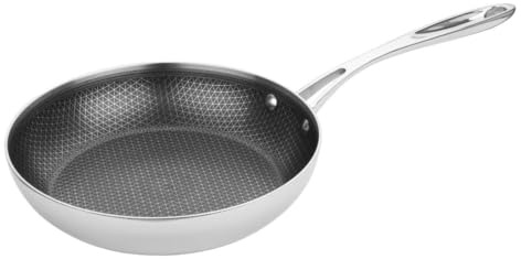 Vogue St-S Tri-Wall Saucepan with Clad Coating, 240x50 mm | Distributes heat evenly to prevent hot spots, offering reliable performance for demanding professional catering services.