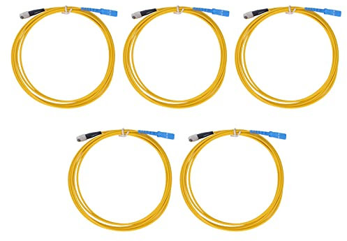 DMLENGOIN Lot de 5 câbles d'extension de fibre optique pour Internet, gaine extérieure halogène LSZH à faible émission de fumée