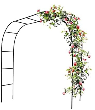 Metall-Gartenbogen aus verzinkten Stahlrohren für Kletterpflanzen und Außendekoration als Gartentorbogen oder Spalier (B200 x H230 cm)