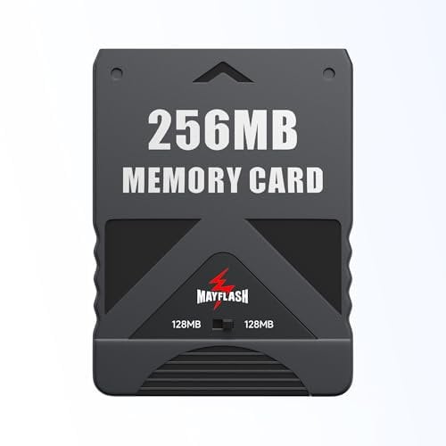MAYFLASH 256MB Memory Card for PlayStation 2, High Speed Game Memory Card Compatible with PS2 and PS2 Slim