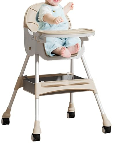Hochstuhl Klappbarer & Höhenverstellbarer Kinderhochstuhl | Sitzerhöhung Mit Liege Und Wippfunktion Für Kinder Zum Sitzen Und Essen Für Kleinkinder In Der Küche Beim Füttern Für