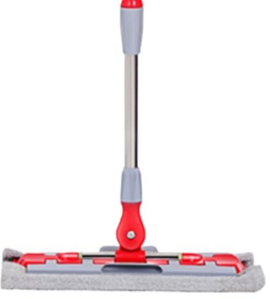 Serpillières en Microfibre pour Nettoyage de Sols - Tête Plate Rotative à 360 Degrés,Manche Télescopique Outil Nettoyage Rapide avec 7 Lingettes pour Grands Espaces Salle de Bain Entretien