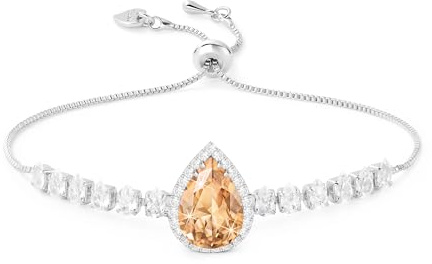 Linawe Edelstein Diamanten Armband Damen, Glitzer Armkette Schmuck, Kristall Damenarmband Jewelry, Tennisarmband, Erhältlich in 14-karätigem Gold-, Roségold- und Silbertönen
