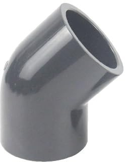 1 Stück 45°-PVC-Winkelverbinder for Aquarien- und Gartenwasserleitungen – Robustes UPVC-Rohrverbindungsstück(50mm)