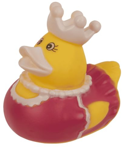 Palleon Prinzessin Quietscheente - Witzige Badeente als Geschenk | Ca. 10 cm große Gummiente mit Quietschfunktion - ideal als Party-Gag, Deko & Mitbringsel
