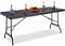 Relaxdays Gartentisch klappbar BASTIAN, groß, Tragegriff, stabiler Campingtisch, H x B x T: 72 x 178 x 74 cm, schwarz