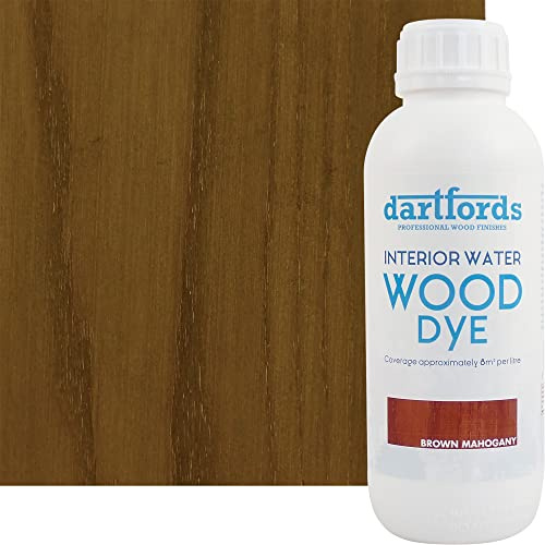 Brown Mahogany Interior Water Based Wood Dye 1 Litre Bottle