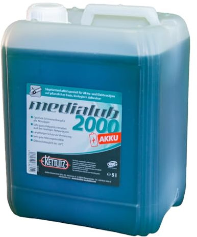 5 Liter Bio Kettenöl KETTLITZ-Medialub 2000 AKKU Sägekettenhaftöl für AKKU-/ Elektrokettensägen biologisch abbaubar