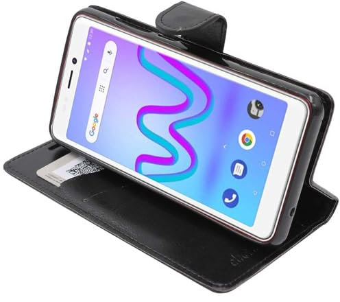 ebestStar - Cover Compatibile con Wiko Jerry 3 Custodia Portafoglio Pelle PU Protezione Libro Flip, Nero [Apparecchio: 148 x 72 x 9.1mm, 5.45'']