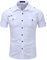 Iris Sprite Mens Short Sleeve Shirts Cotton Button Cargo Shirts (UK, Alpha, L, Regular, Regular, White)