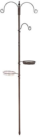 Traditional 3 Arm Bird Feeders Hanging Station Heavy Duty Complete Bird Feeding Station Decorative Wildlife Feeding Pole Perfect For Garden And Outdoor Wild Birds
