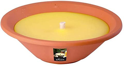 SPAAS Bougie jardin citronnelle Royal flame en pot terre cuite, ± 13 heures - jaune