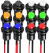 Gebildet 12pcs 12mm Précâblé Momentane Bouton Poussoir SPST ON-OFF AC 250V/1.5A 125V/3A,Mini Rond Bouton,pour Trompette de Voiture,Sonnette de Maison