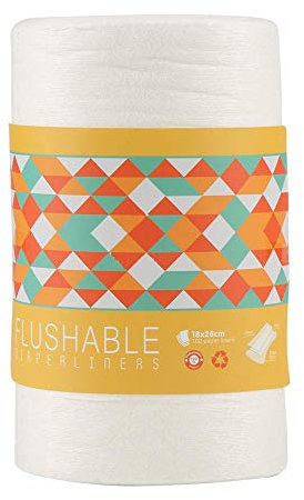 Nappy Liners for Cloth Nappies, Nappy Bin Liners, 100pcs/roll Portable Changing Pad Nappy Liners Cloth Diaper Portable Changing Mats Disposable Nappies for Nappy Changing
