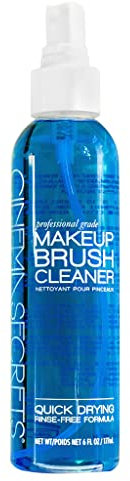 Cinema Secrets Original Blue Vanilla Nettoyant pour pinceaux de maquillage – Nettoyant professionnel pour pinceaux de maquillage – Séchage rapide, formule sans rinçage – Élimine le maquillage tenace