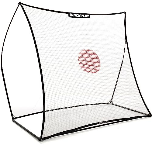 QUICKPLAY Spot Target Fußballnetz 240 x 150 cm | Tragbarer Fußballtrainer für Ballfertigkeiten – mit kostenloser eCOACH-Trainings-App | Fußball-Rebound-Netz in 3 Größen erhältlich