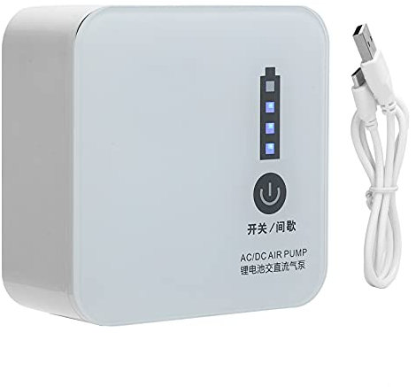 Pssopp Pompe à Air D'aquarium Pompe à Oxygène Rechargeable Batterie au Lithium USB Air PUM Machine D'augmentation D'oxygène Muet