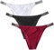 Levao Damen String Tanga,Sexy Tanga Unterhose Strasssteine Frauen Tanga Niedrige Taille Unterwäsche,6-per Pack B