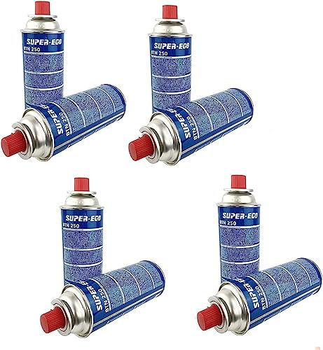 VALDI LED Pack x8 Cartuchos de Gas Super Ego 227 g para Camping, hornillo, Quemador etc, Envíos en 24h