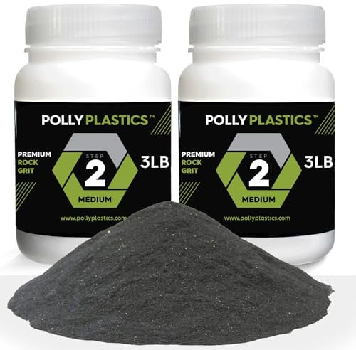 Polly Plastics Rock Tumbler Media Grit Refill, Medium 180/220 Siliziumkarbid-Körnung, Stufe 2 für Tumbling Steine (2 Stück) (2,7 kg)
