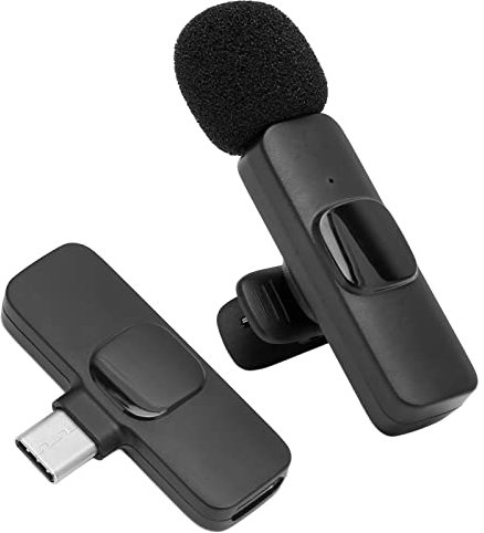 Bewinner K8+ Kabelloses Lavalier Mikrofon, Kabelloses Bluetooth Aufnahmemikrofon, USB C Lavalier Ansteckmikrofon mit Clip für Vlog, Konferenz, Interview, Live Stream