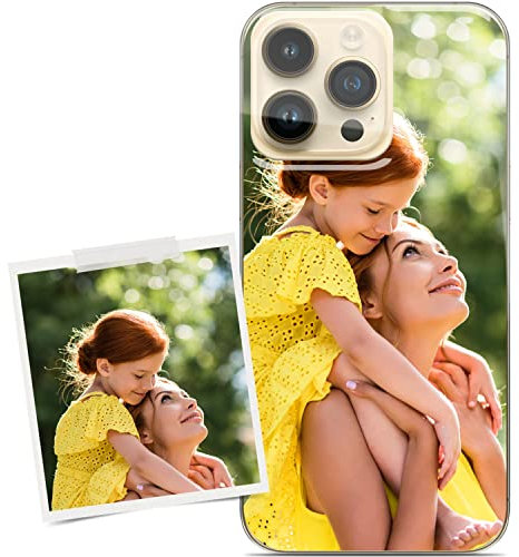 Coverpersonalizzate.it - Cover personalizzata compatibile per iPhone 14 Pro Max con la tua foto o la tua frase - Custodia personalizzata in tpu trasparente