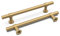 LONTON 10 Stück Schrankgriffe Gold Möbelgriffe 128mm lochabstand Küchengriffe für Küchenschränke Schranktürgriffe Möbelgriff Messing Schubladengriffe