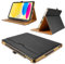 Custodia in pelle per iPad A16 (11a generazione 2025) e per iPad 10a generazione 2022 (iPad-10) in pelle nera di alta qualità, con supporto magnetico e supporto touch ID e accensione e spegnimento