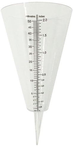 Analoger Regenmesser Niederschlagsmesser für Garten: Glas Messzylinder Niederschlagsmesser Einfach abzulesen Perfekt für das Messen von Niederschlagsmenge
