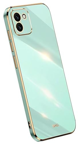 RankOne Hülle ist geeignet für Huawei Y5p (5.45 Inches), Galvanikrahmen Silikon Handyhülle - Grün