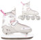Nils Extreme 2-In-1 Inliner Eishockey Camille, Farbe:Grau-Rosa, Größe:M(34-38)