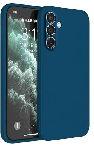 Topme Cover per Samsung Galaxy A35 5G (6.5 Inches) Custodia Case, Protezione Della Pelle Della Custodia in Silicone Tpu - Blu zaffiro