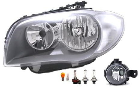 Johns, Scheinwerfer Halogen Front passend für BMW 1er E81 E82 E87 E88 07-09 H7 H7 Links + Nebelscheinwerfer + Leuchtmittel