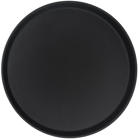 1x Noir 45.5cm Rond Antidérapant Plateau - Grand Plastique Cuisine Nourriture Thé Café Dîner Tableau Boissons Plateau de Fête - par Argon Tableauware
