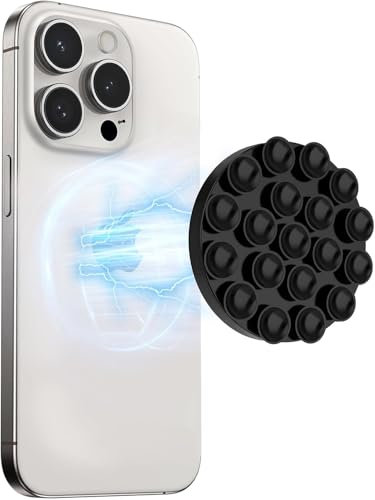 Magnet Saugnapf-Handyhülle Halterung, für Spiegel, Glas, Keine Raue Oberfläche, Silikon Magnet Saugnapf Handyhalter Kompatibel mit iPhone 16 15 14 13 12 Serien, für TikTok Ersteller, Videos, Selfies