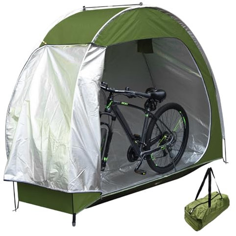 Tienda de bicicleta, cobertizo de bicicletas Oxford, carpa portátil de almacenamiento de bicicletas, bolsillos de almacenamiento incorporados y ventanas de ventilación, cubiertas de bicicletas para a