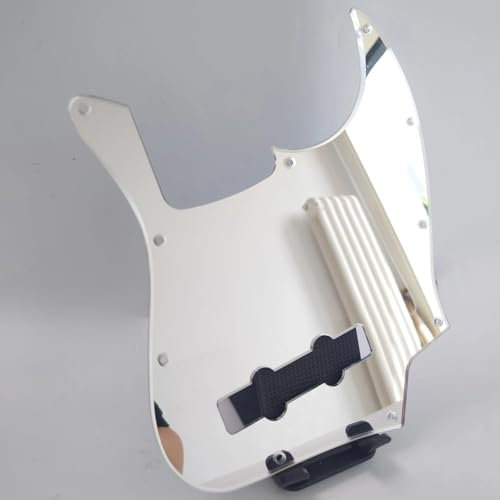 Silver Mirror Bass Guitar Pickguard 10 Hole for 4 String Jazz J Bass Guitar Pickguard Replacement Parts