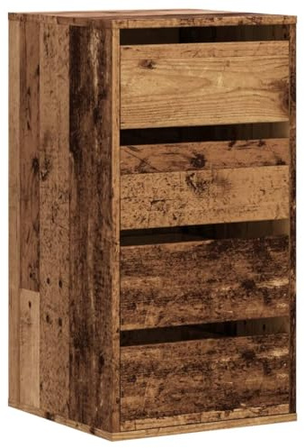 vidaXL Kommode Altholz-Optik 40x41x76 cm Holzwerkstoff