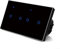 WhAeoy Interruptor De Luz Táctil (Negro), 2/3/4/5/6/8 Entradas, Interruptor Táctil WiFi Inteligente, con Control Remoto por Voz, Panel De Vidrio, Interruptor De Luz LED,4Gang