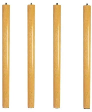 Ensemble de quatre pieds de meuble en bois, pieds coniques, livré avec des plaques de montage droites et inclinées, table basse, bureau, chaise, commode, repose-pieds, armoire, pieds de banc(Vertical