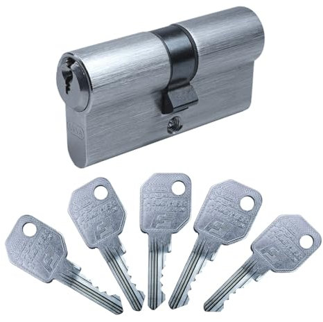 EVVA EPS Doppelzylinder 41/46 | Profilzylinder Türzylinder Schließ-Zylinder | Not und Gefahrenfunktion, Kopierschutz, Patentschutz (2041) | Hohe Verschleißfestigkeit | 5 Schlüssel + Sicherungskarte