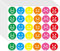 RDNKVB 600PCS Stimmungsaufkleber,Smile Aufkleber Sticker, für Moderationskarten Moderationskoffer Belohnungssticker,Smiley,Aufkleber(2,5 cm)