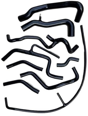 VNABIA Kühlerschlauch Auto Kompatibel Mit VW Für Golf Für GTI MK3 A3 VR6 2.8 V6 AAA ABV Non-US 1994 1995 1996 1997 1998 Silikon-Kühlmittelkühler-Wasserschlauch-Autoteile(Black)