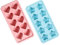 JOZMMZEOOA 2 PCS Silicone Ice Cube Trays Mould Heart and Star Shaped Chocolate Mold Cute Mini Ice Cube Trays Easy Release Ice Making Mold Non-Stick for Whisky Cocktails Beer and Drinks