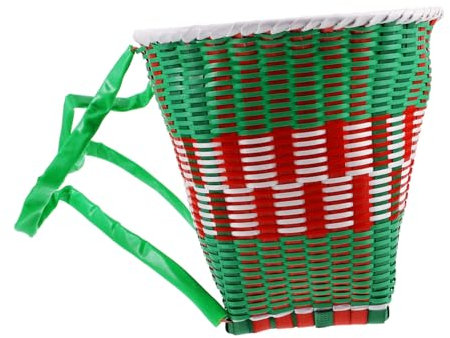 POPETPOP Tanzprops -rucksack Und Wäschekorb Für Körbe Kindergarten Weiden Behälter Gewebte Spielzeugkorb Im Freien Zurück Mit Korb Im Rustikalen Stil Tanz-requisite Plastik Grün