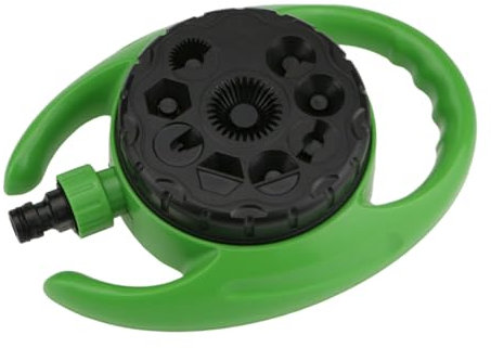 Oscilante Aspersor Jardin, 22,5×15,5×5,2 Cm Aspersores De Riego, Giratorio Y Ajustable En 9 Modos, Adecuado para Céspedes, Patios, Jardines Y Campos, Material ABS