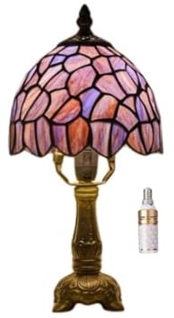 Five liters Tischlampe im Tiffany-Stil, 8 kleine Blumen Blume Pastoral Design für Nachttisch, Schreibtisch, Wohnzimmer & Bar (TF-TD-6B)