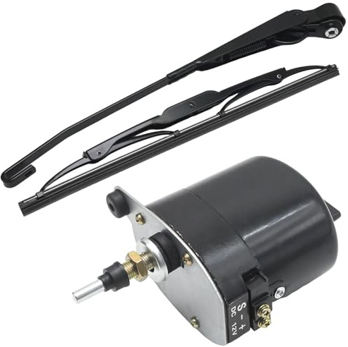 MospdyGear 01287358 Komplettsatz Scheibenwischermotor 12V, Universal-Ausführung mit 105° Wischwinkel, Kompaktbau für Traktoren und landwirtschaftliche Fahrzeuge