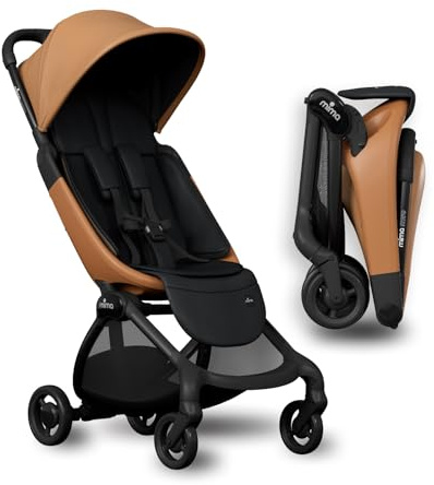Mima Miro Kompakter Reisebuggy, Leichter Kinderwagen mit Einhand-Faltmechanismus, Magnetischem 5-Punkt-Gurtsystem, UPF 50+ Ausziehbarem Verdeck & Wendbarer Sitzauflage - Ab Geburt